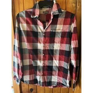 Eddie Bauer Mens Flannel‎ Classic Fit Cotton Button Up Shirt Size Medium